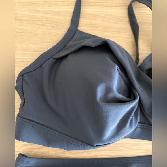 Athleta Twist Up Bikini Top  & Bottom Charcoal Gray Size 36 B/ C & Small - Picture 8 of 16